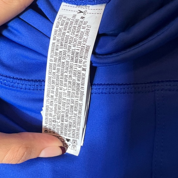 Forever 21 blue stretch leggings athletic yoga running cycling Athleisure sz XS - Picture 6 of 8